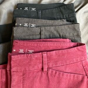 3 pairs high-rise pixie pants